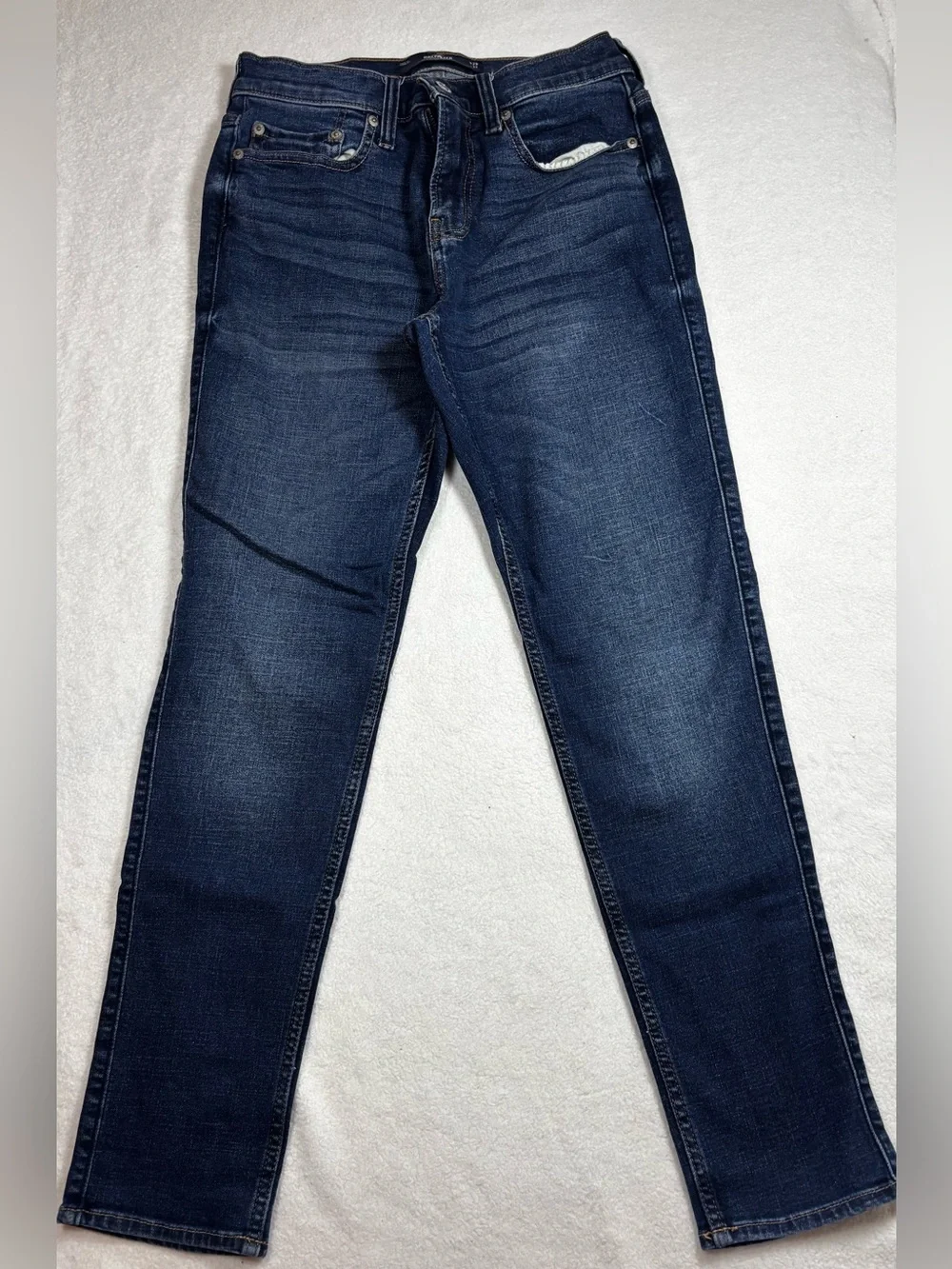 Men’s Hollister Athletic Skinny Stretch Jeans W29 L32 Dark Wash Denim EUC